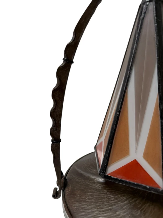 Art Deco Amsterdamse School Table Lamp by Amsterdamsche Kunstsmederij, 1920s